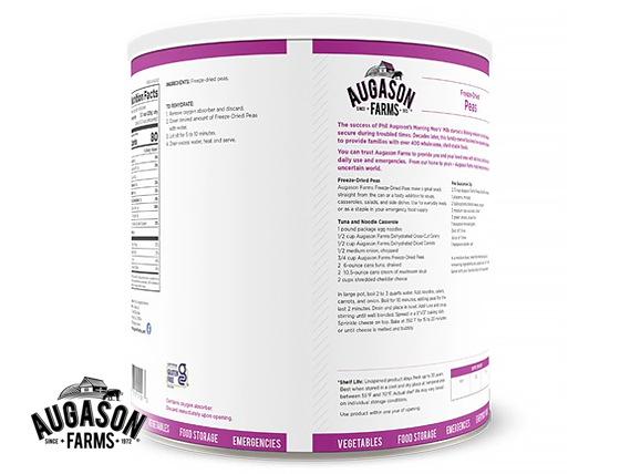 Augason Farms: Freeze-Dried Peas Can